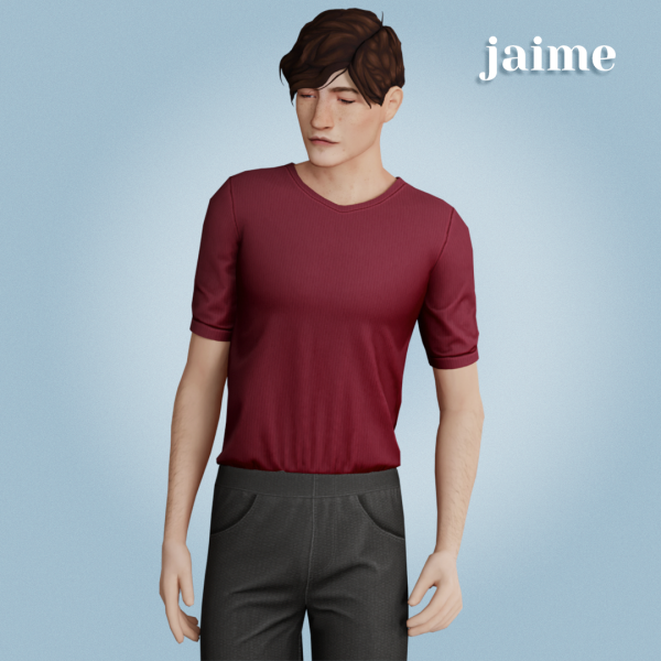 Alpha Jaime top by amelylina - The Sims 4 Custom Content