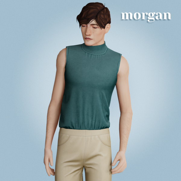 Alpha Morgan turtleneck by amelylina - The Sims 4 Custom Content