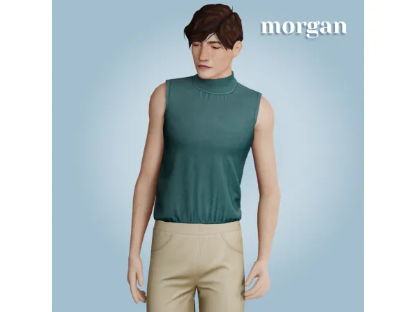 Alpha Morgan turtleneck by amelylina - The Sims 4 Custom Content