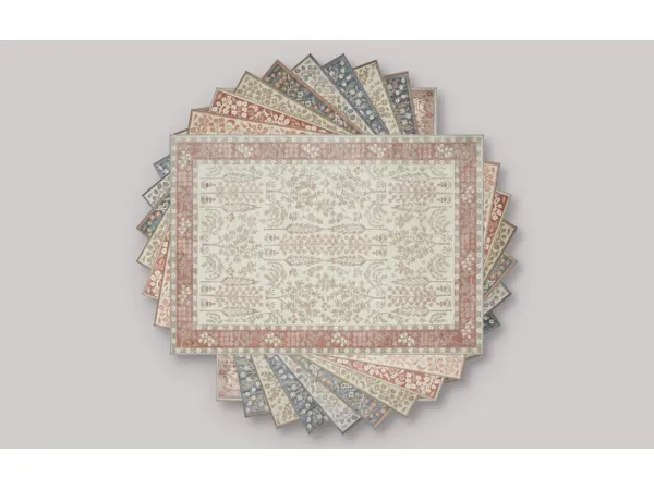 Mix Distressed Floral Area Rugs by SimPlistic - The Sims 4 Custom Content