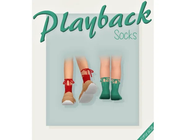 Maxis Match Trillyke Playback Socks - The Sims 4 Custom Content