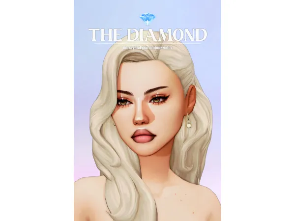 Maxis Match the diamond the crystal jaw contour redux by Lady Simmer - The Sims 4 Custom Content