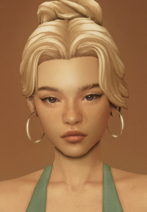 Maxis Match flowers bun by simsfinds - The Sims 4 Custom Content
