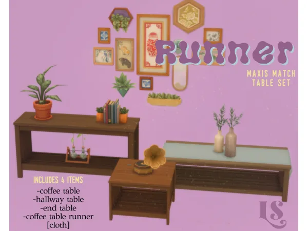 Maxis Match Runner set by Lustrousims - The Sims 4 Custom Content
