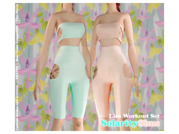 Alpha Lisa Workout Set - The Sims 4 Custom Content