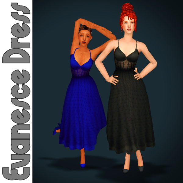 SIMANDYS EVANESCE DRESS FOR by simsfinds - The Sims 2 Custom Content