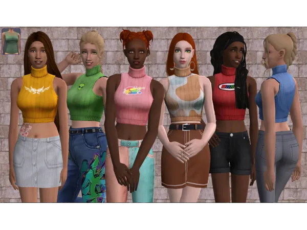 1) aftoptuckedwaist replaced with AH00BxAyoshis Sadie Top converted by PlatinumAspiration - The Sims 2 Custom Content