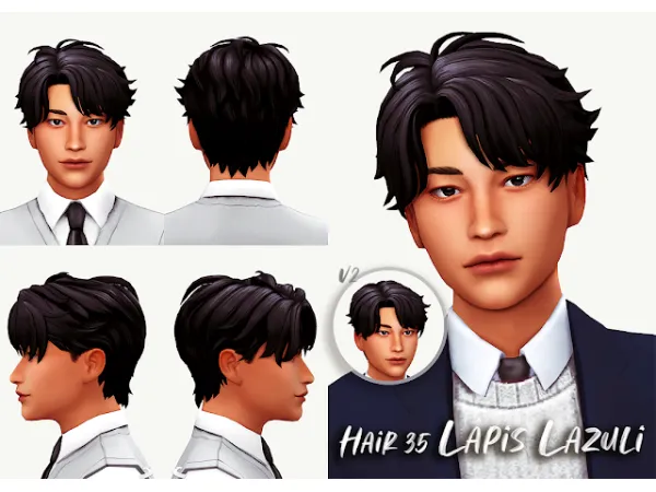 Maxis Match Hair 35 by simsfinds - The Sims 4 Custom Content