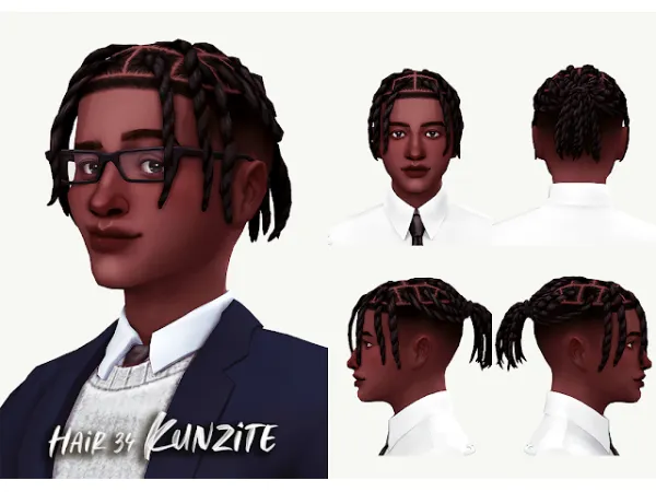 Maxis Match Hair 34 by simsfinds - The Sims 4 Custom Content
