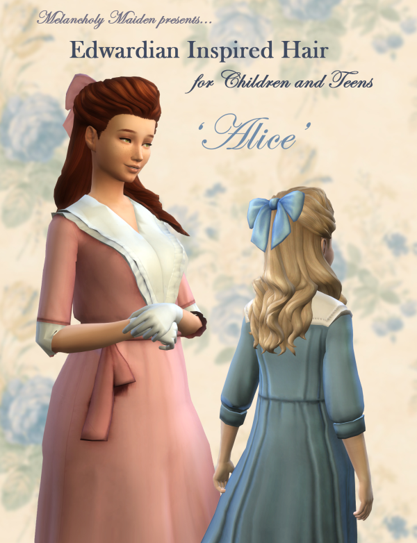 Maxis Match Edwardian Hair for Children and Teens by simsfinds - The Sims 4 Custom Content
