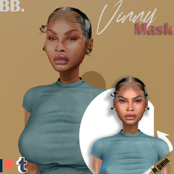 Alpha Vinny Skin Mask by simsfinds - The Sims 4 Custom Content