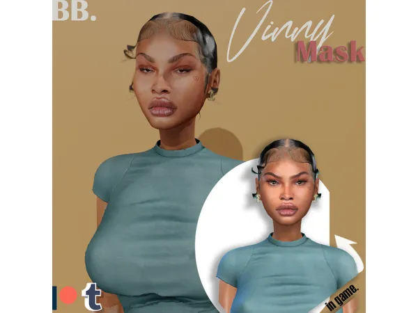 Alpha Vinny Skin Mask by bbybottega - The Sims 4 Custom Content