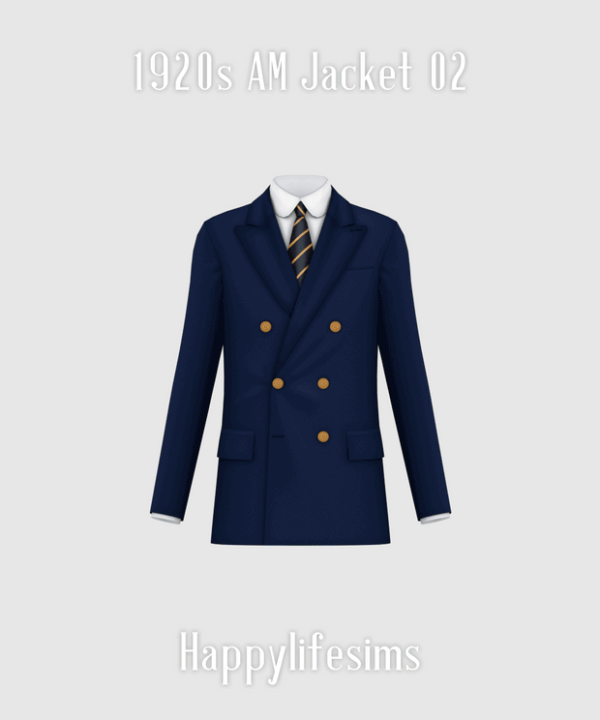 Mix [Lonelyboy] 1920s AM Jacket 02 by simsfinds - The Sims 4 Custom Content