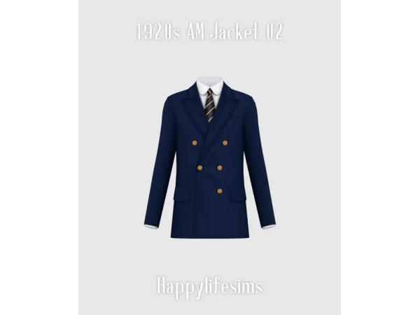 Mix [Lonelyboy] 1920s AM Jacket 02 - The Sims 4 Custom Content