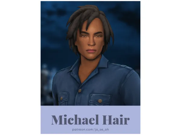 Maxis Match Michael Hair (jo_se_oh joshseoh) by Josh - The Sims 4 Custom Content