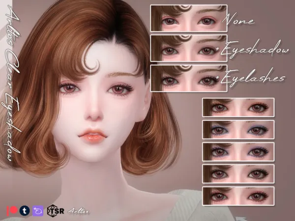 Alpha Clear eyeshadow by Arltos - The Sims 4 Custom Content