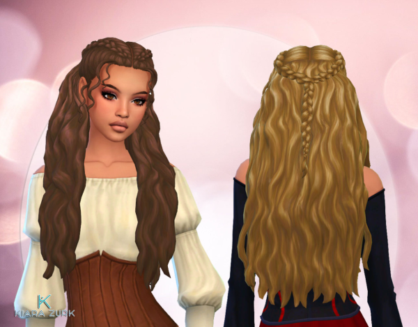 Maxis Match Indra Hairstyle V2 by simsfinds - The Sims 4 Custom Content