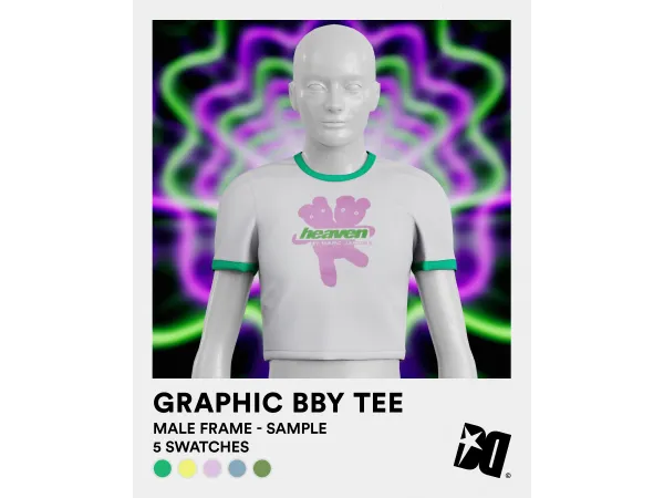 Alpha Graphic BBY Tee Sample by DECAYED - The Sims 4 Custom Content