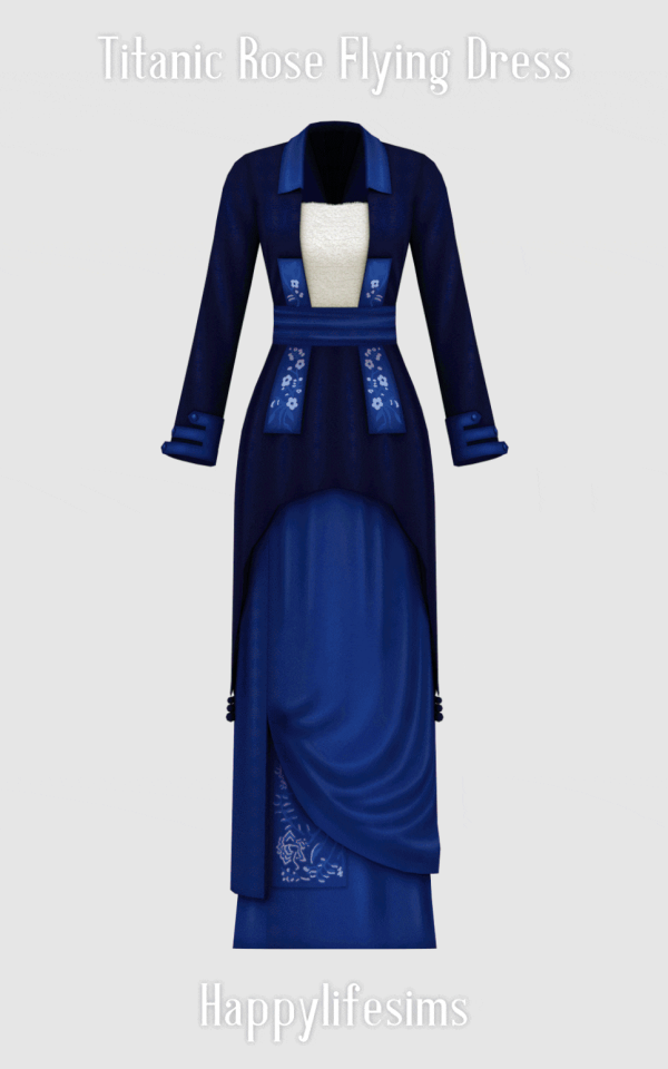 Mix [Lonelyboy] Titanic Rose Flying Dress (Koonam) by simsfinds - The Sims 4 Custom Content