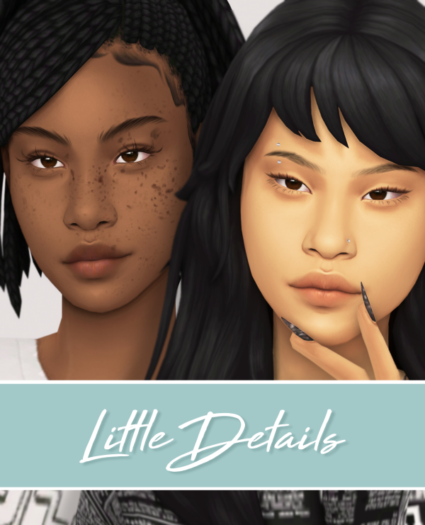 Maxis Match LITTLE DETAILS collection of facial skin details by simsfinds - The Sims 4 Custom Content