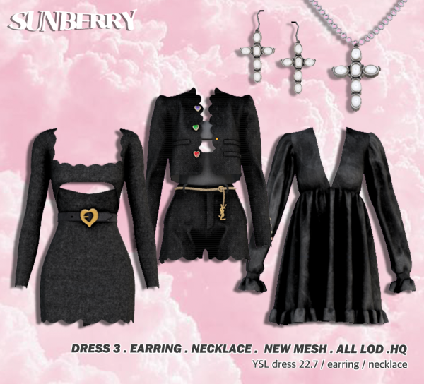 Alpha [SUNBERRY]DE GIFT SET 5 YSL SET 227 (Early access) by simsfinds - The Sims 4 Custom Content