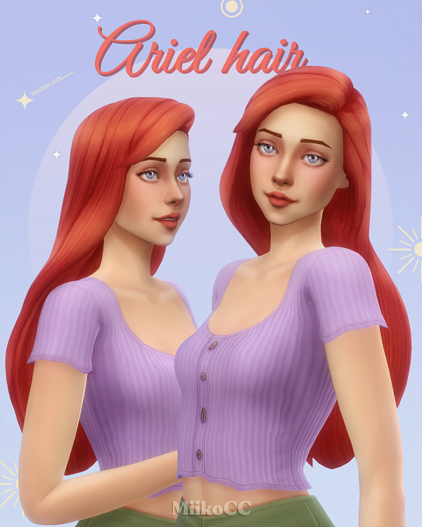 Maxis Match Ariel hairstyle by simsfinds - The Sims 4 Custom Content