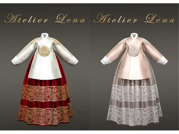 Alpha [Atelier Lena] Royal Hyungbae Fur Winter Dangeui Hanbok Set by Atelier Lena - The Sims 4 Custom Content