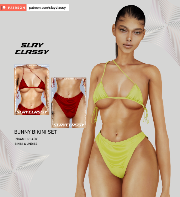 Alpha SC149 BUNNY BIKINI UNDIES by slayclassy - The Sims 4 Custom Content