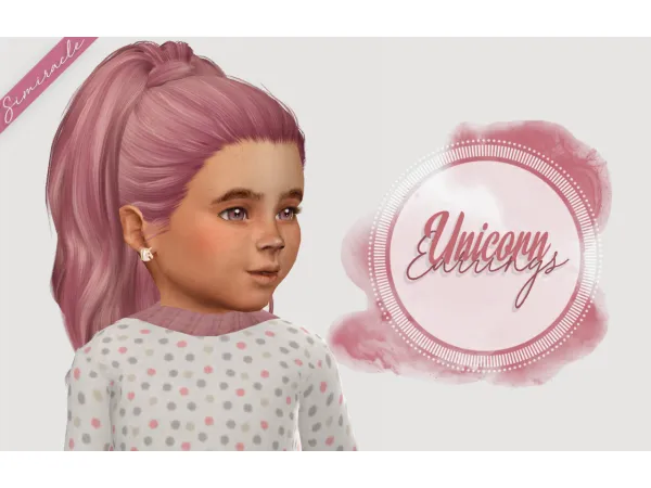 Mix Unicorn Earrings 3T4 - The Sims 4 Custom Content
