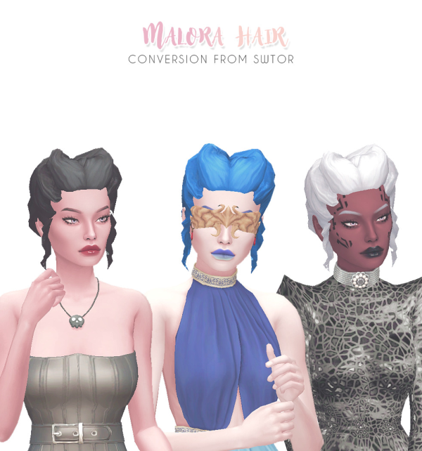 Maxis Match MALORA HAIR by simsfinds - The Sims 4 Custom Content