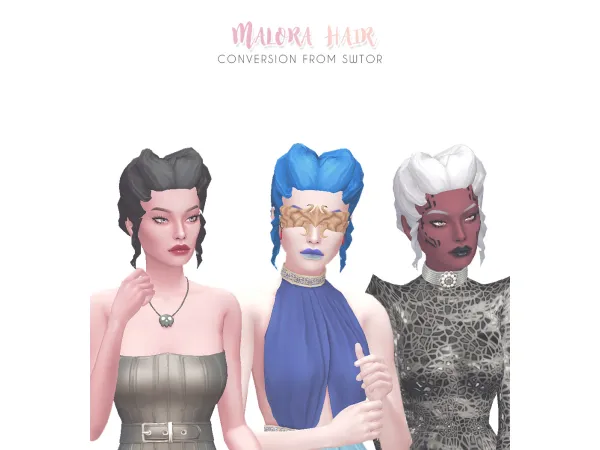Maxis Match MALORA HAIR - The Sims 4 Custom Content