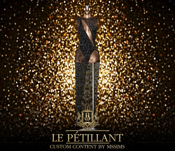 Alpha LE PETILLANT DRESS by simsfinds - The Sims 4 Custom Content