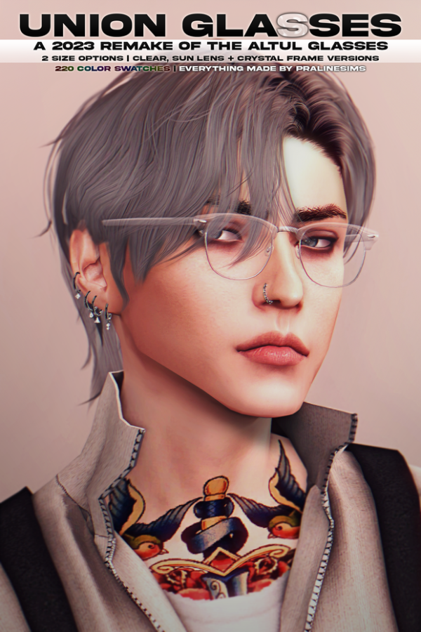 Alpha UNION Glasses by simsfinds - The Sims 4 Custom Content
