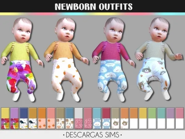 Alpha Newborn Outfits Default - The Sims 4 Custom Content