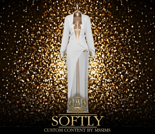 Alpha SOFTLY DRESS by simsfinds - The Sims 4 Custom Content