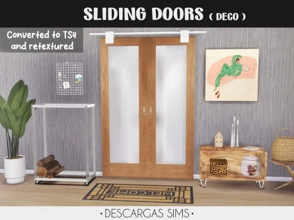 Alpha Sliding Doors - The Sims 4 Custom Content