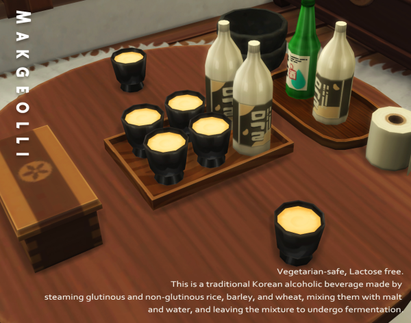 Maxis Match February 2023 Recipe_Makgeolli by simsfinds - The Sims 4 Custom Content