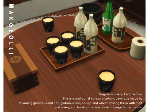 Maxis Match February 2023 Recipe_Makgeolli by ONI - The Sims 4 Custom Content