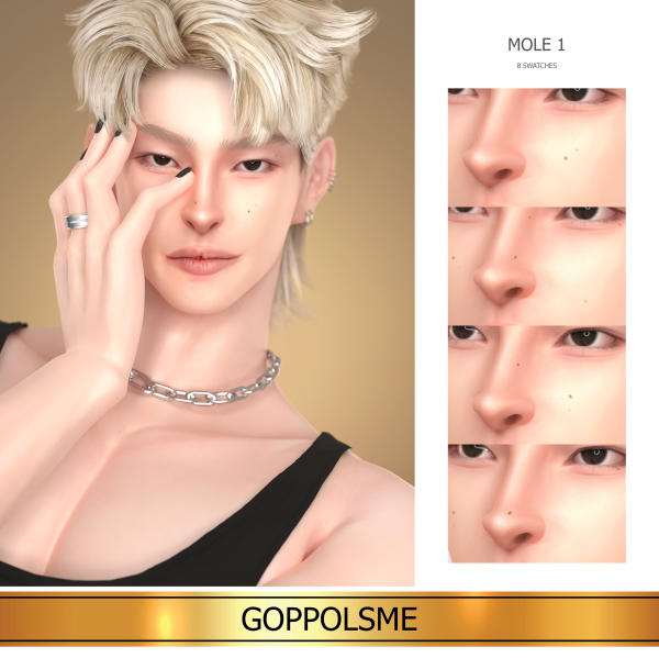 Alpha GPME GOLD MoleSet 01 by simsfinds - The Sims 4 Custom Content
