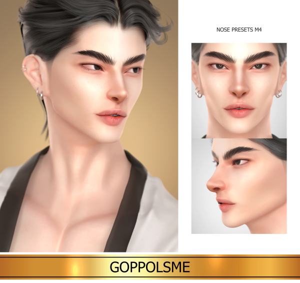 Alpha GPME GOLD NOSE PRESETS M4 by simsfinds - The Sims 4 Custom Content