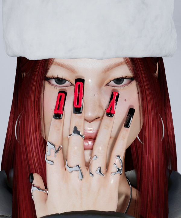 Alpha [TINA SIMS] Fxxx YOU Nails Set by simsfinds - The Sims 4 Custom Content