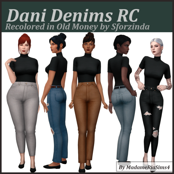 Maxis Match Dani Denims RC in Old Money by simsfinds - The Sims 4 Custom Content