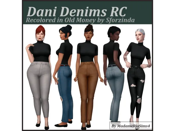 Maxis Match Dani Denims RC in Old Money - The Sims 4 Custom Content