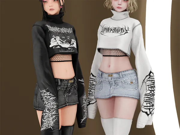 Alpha Y2K SET BABYETEARS - The Sims 4 Custom Content