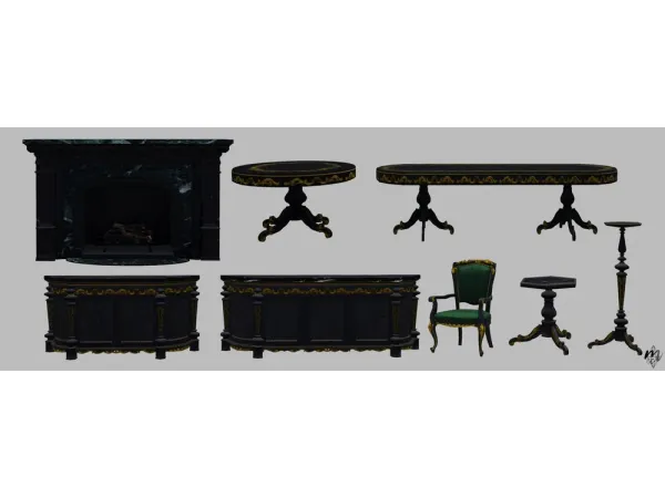 Strangestorytellersims Palace Dining Set - The Sims 3 Custom Content