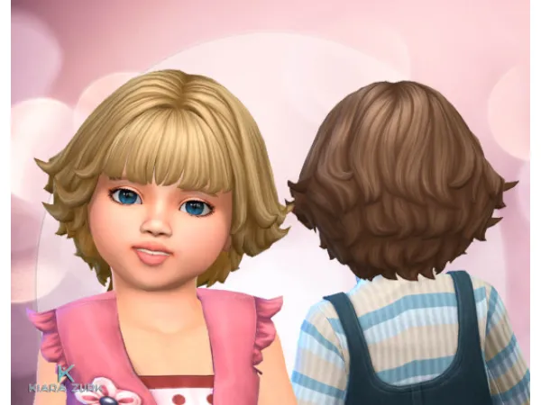Maxis Match Jordana Hairstyle with Bangs for Toddlers - The Sims 4 Custom Content