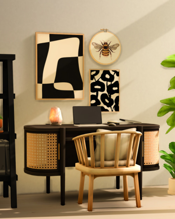Maxis Match BLACK WHITE SET I by simsfinds - The Sims 4 Custom Content