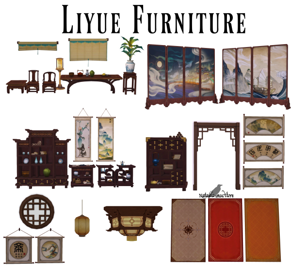 Maxis Match Liyue furniture Auditore by simsfinds - The Sims 4 Custom Content