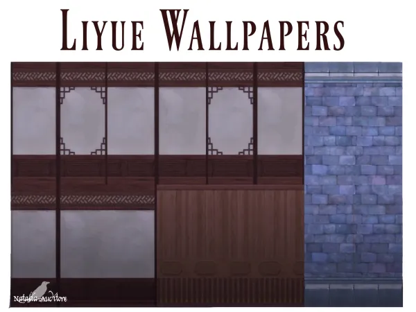 Maxis Match Liyue Floors and Wallpapers Auditore by Natalia - The Sims 4 Custom Content