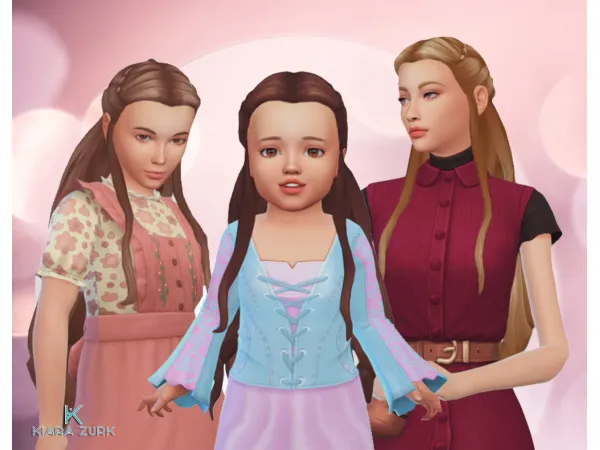 Maxis Match Tauriel Hairstyle UPDATE by Kiara Zurk - The Sims 4 Custom Content